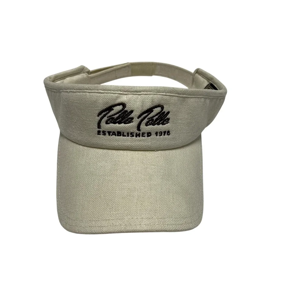 Vintage Pelle Pelle Marc Buchanan Sun Visor Hat Cream Off-White Adjustable‎ Mens